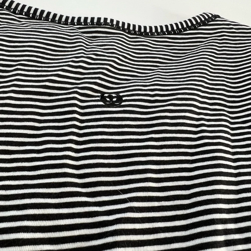 Lululemon Breeze By Tunic Mini Pop Stripe Black White Size 6